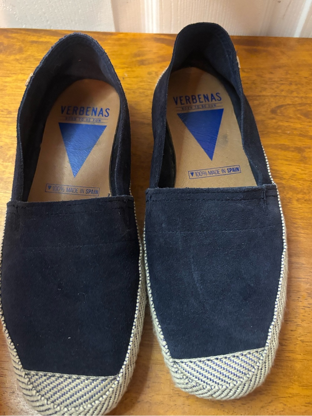 Women’s size 39 Verbenas Navy Suede Espadrille Flats